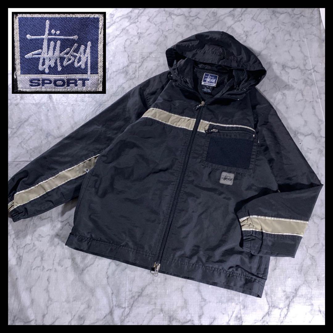90s 00s OLD stussy sport nylon jacket M www.migotohonda.com.br