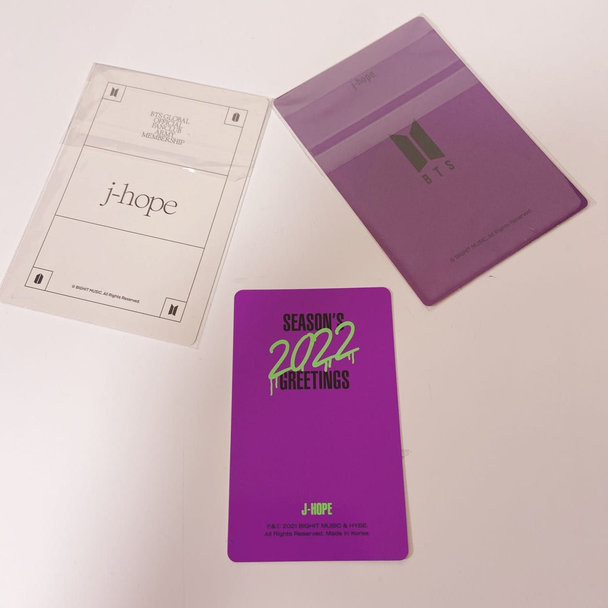 3枚セット BTS トレカ フォトカード 公式  j-hope ホビ ホソク ARMYKit シーグリ MARCH BOX #9