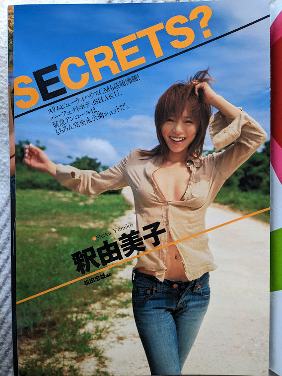 釈由美子 切り抜き グラビアページ６P　週刊プレイボーイ 2004.3.9 No.10　掲載　_画像2