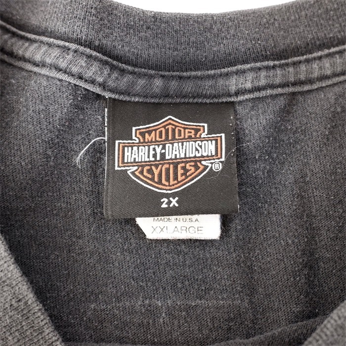 00's USA製 ハーレーダビッドソン 半袖両面プリントTシャツ メンズUS-2XLサイズ ブラック オフィシャル ビンテージ t-2360n_画像4