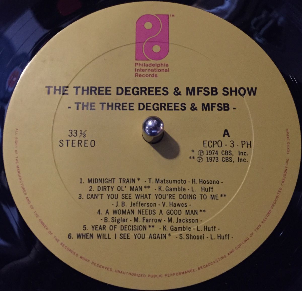 【美盤】【国内盤】【即決】【LP】The Three Degrees & MFSB The Three Degrees & MFSB Show / 試聴済_画像3