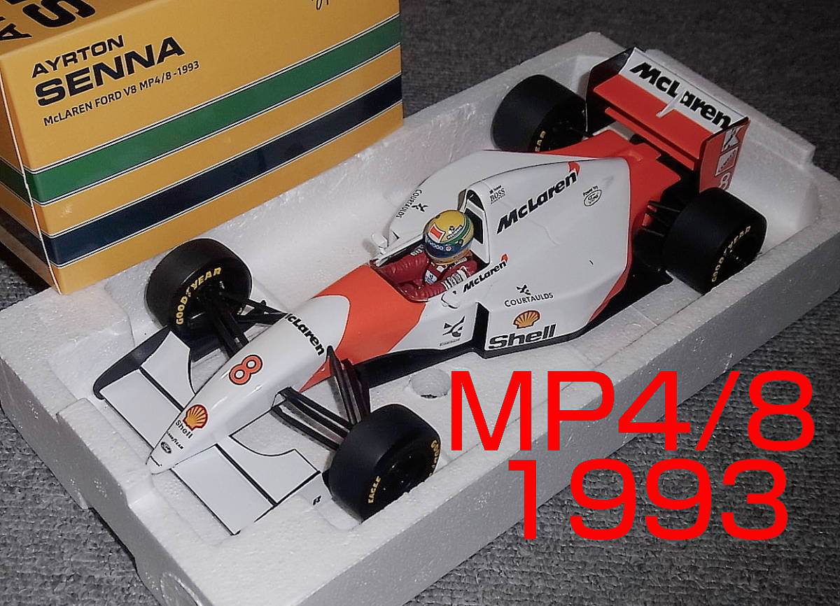 新箱 1/18 マクラーレン フォード MP4/8 セナ 1993 V8 FORD McLaren HONDA セナコレ_画像1