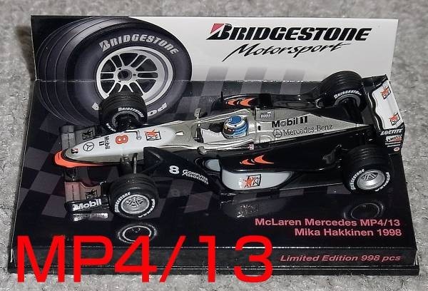 ブリヂストン別注 1/43 マクラーレン MP4/13 ハッキネン 1998 McLaren MERCEDES Bridgestone