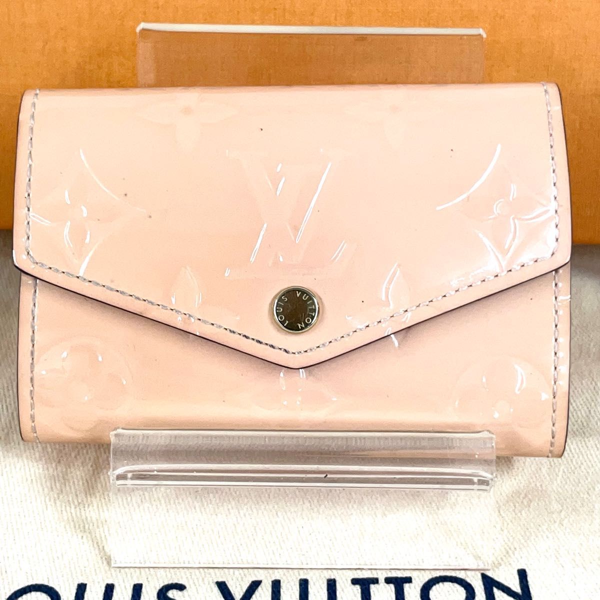 ルイヴィトン ヴェルニ モノグラム キーケース ミュルティクレ 6連 ピンク LOUIS VUITTON エナメル パテント