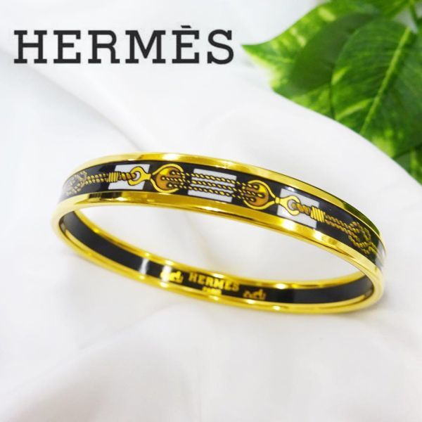 年末のプロモーション 【美品】HERMES アクセサリー七宝焼 バングル