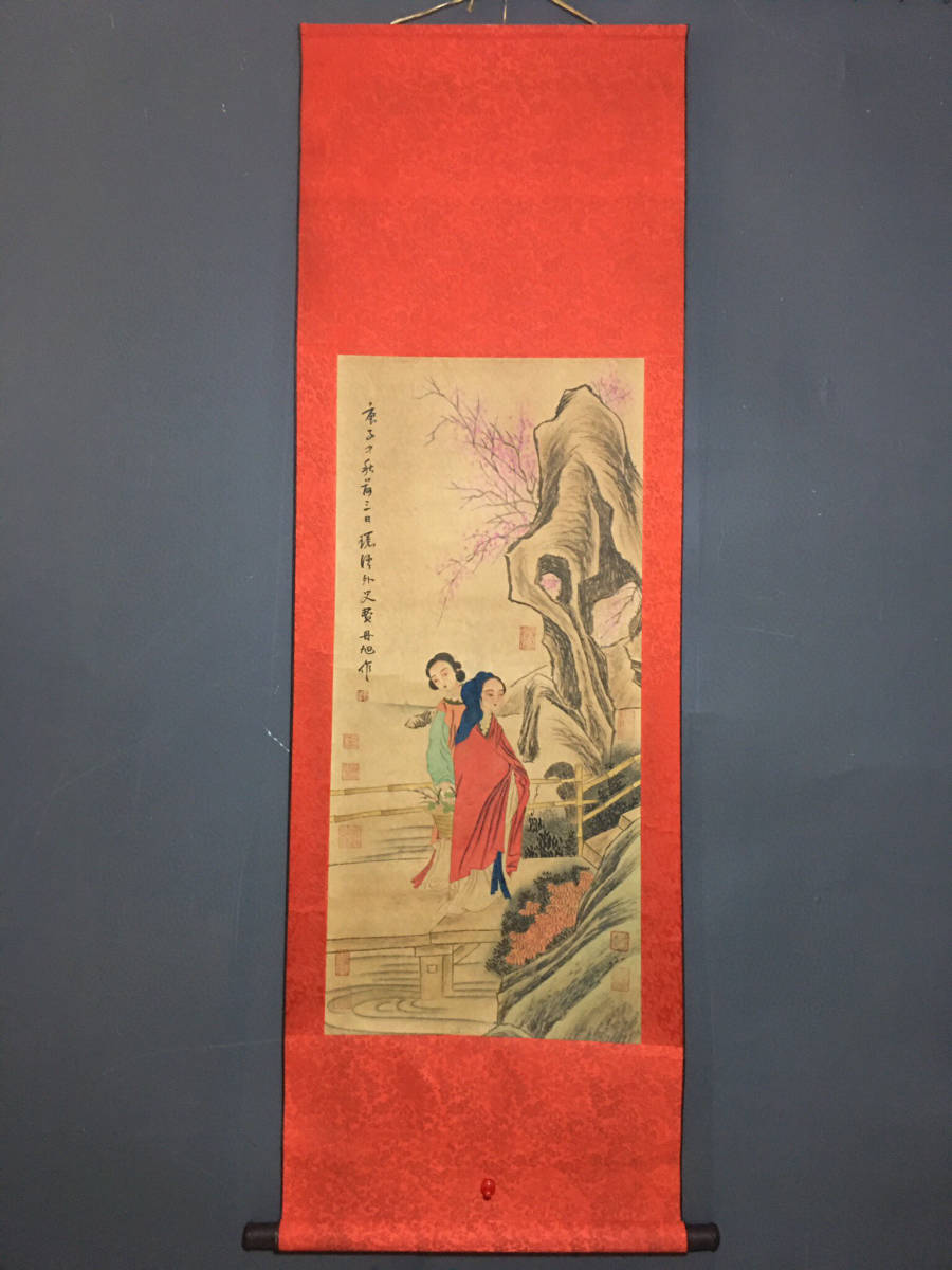 大得価最新作 ヤフオク! - ZS122 古美術 掛軸 中国・清時代 費丹旭
