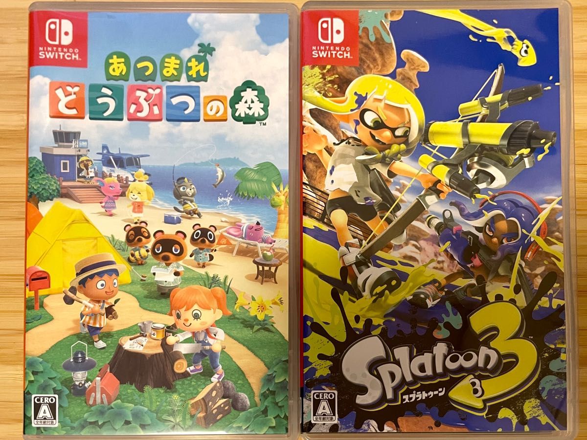 あつまれどうぶつの森&スプラトゥーン3 ソフト2本セット【Nintendo Switch】【中古美品】