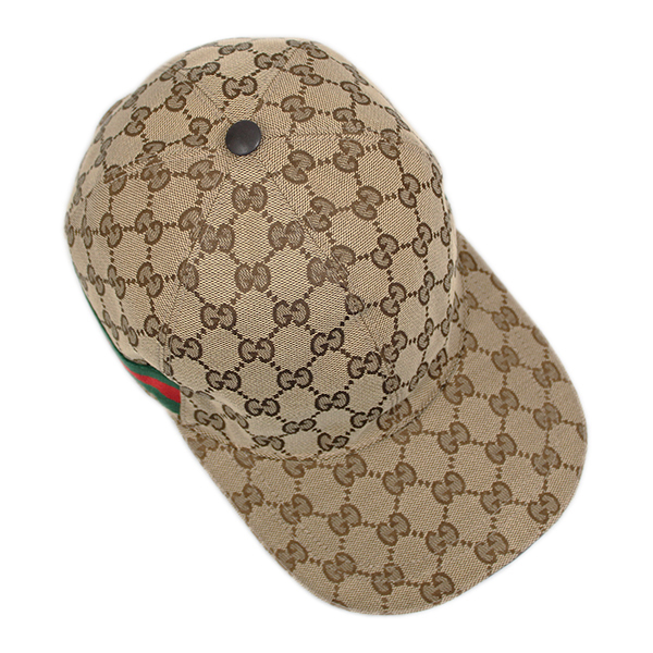 中古 美品 グッチ 帽子 200035 GUCCI GGキャンバス キャップ M