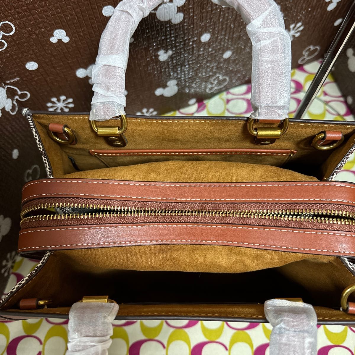 新品★COACH コーチバッグ ディズニーミッキー コラボC8553