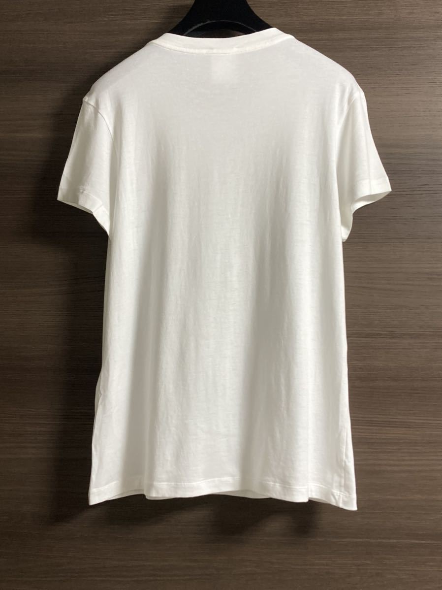 良品 シャネル ココマーク 白色 半袖 コットン Tシャツ カットソー 40
