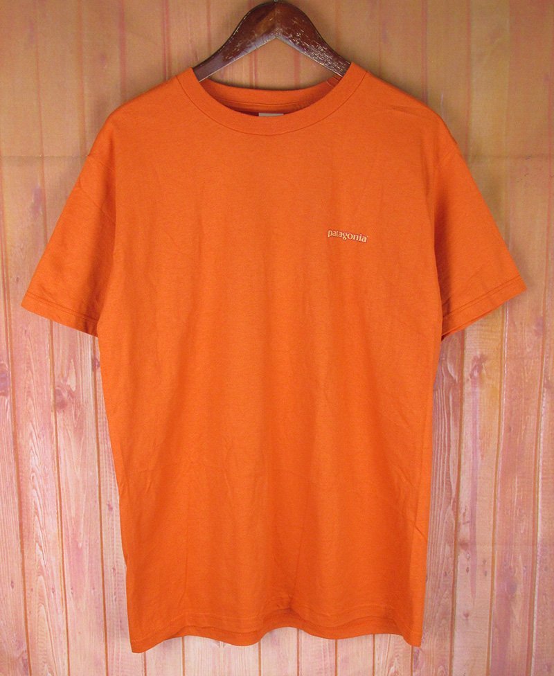 LST9043 Patagonia パタゴニア ベネフィシャツ Tシャツ 90s 後期 デッドストック USA製 S オレンジ