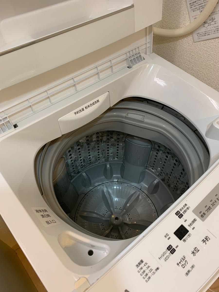 TOSHIBA洗濯機2019年製【AW-45M7(W)】4.5kg/使用頻度低/ホース未使用