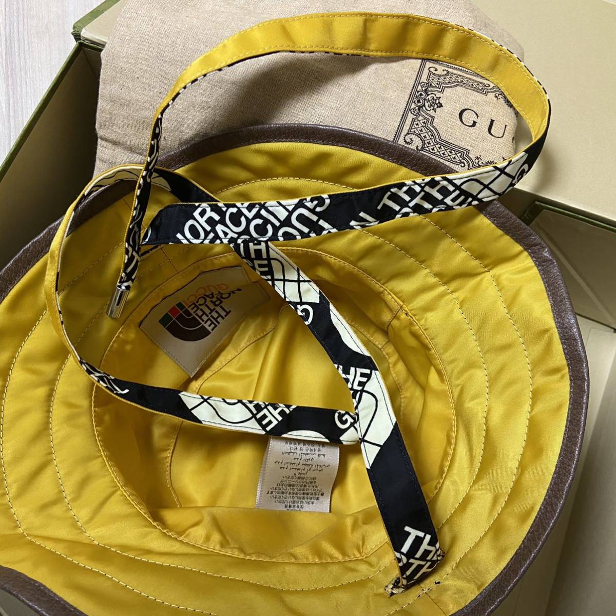 グッチ ノースフェイス gucci the north face リバーシブル バケット