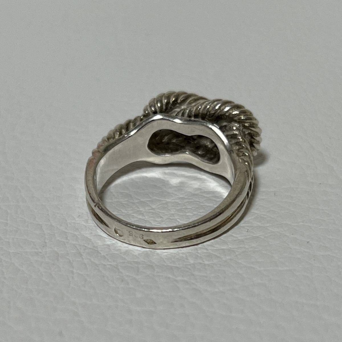 HERMES エルメス 約11号 51 SV 925 Silver シルバーリング ロープ 紐