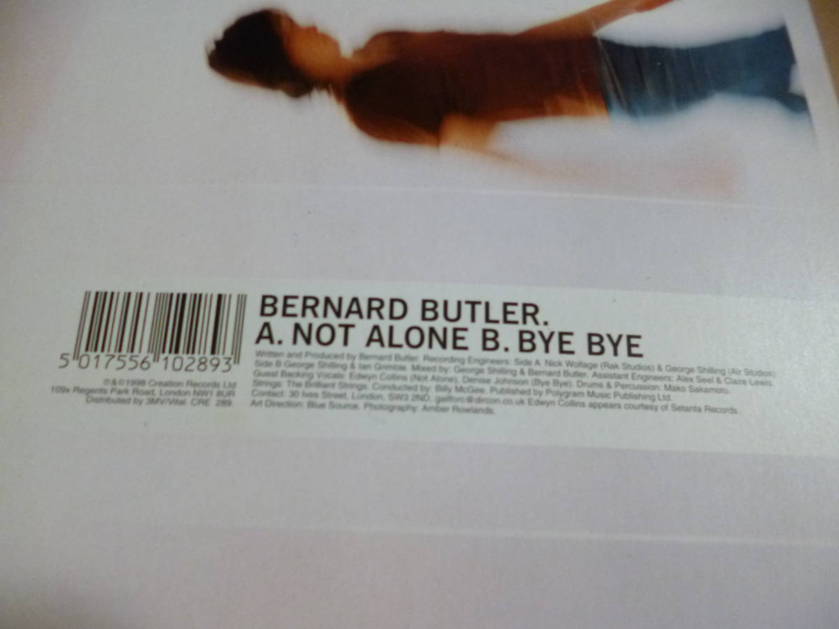 BERNARD BUTTLER / Not Alone■'98年UKオリジナル盤７”ep Suede スウェード ギターポップ ブリットポップ_画像4