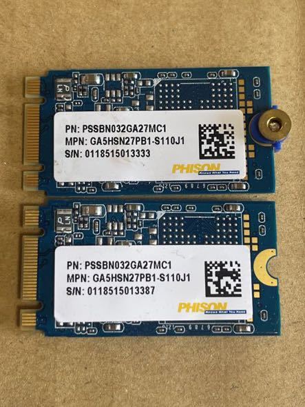 (A006)Phison製 SSD 32GB ２個セットの画像1