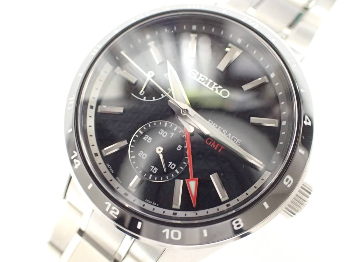 美品 セイコー プレサージュ GMT 自動巻き 6R64-00C0 腕時計_画像1