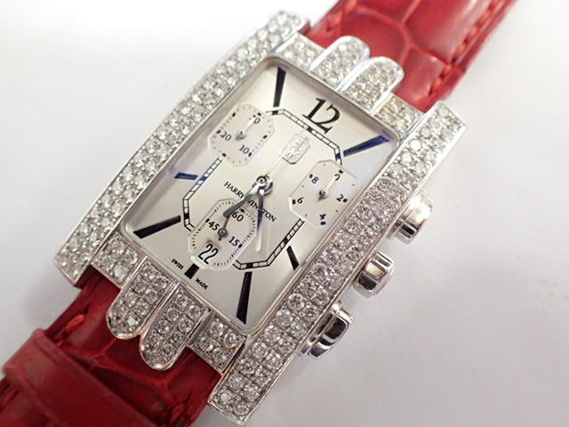 HW ハリーウィンストン アベニュー 310UCQW K18WG クロノグラフ ダイヤベゼル クオーツ 腕時計の画像1