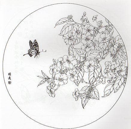 9787554707883　四季花卉　実用白描画稿　線描　中国絵画_画像3