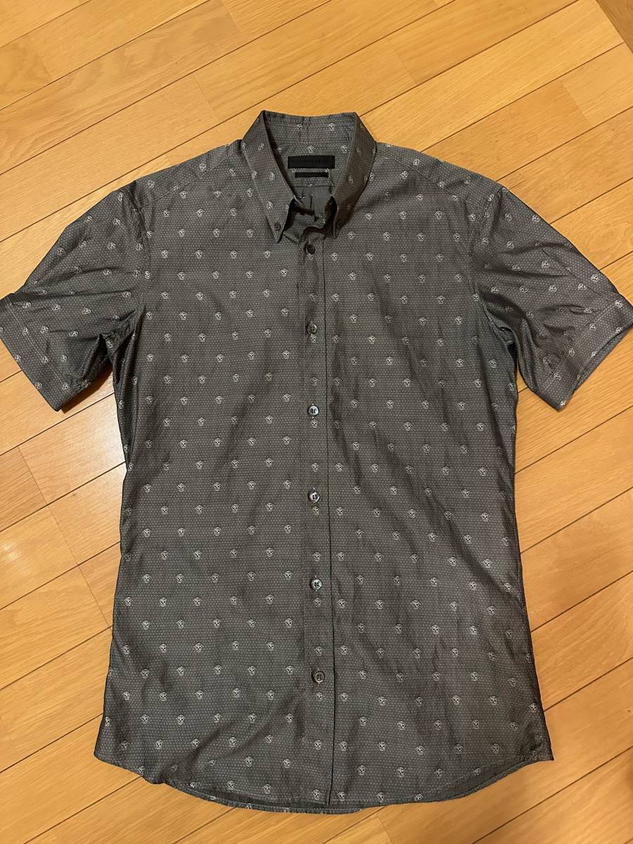 美品　Alexander McQueen　BPシャツ　スカルドット　半袖　44　Brad Pitt Shirt　アレキサンダーマックイーン　国内正規品_画像1