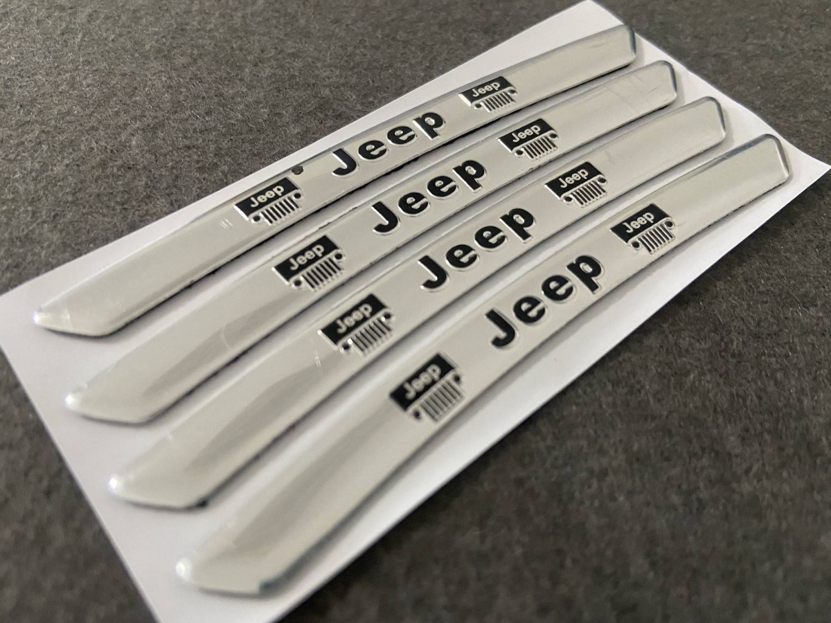 ★ジープ JEEP★64★ ホイールリムステッカー 装飾バッジデカールスタイリング 傷を隠す 4枚セット 90ｍｍ アルミ 車用_画像4