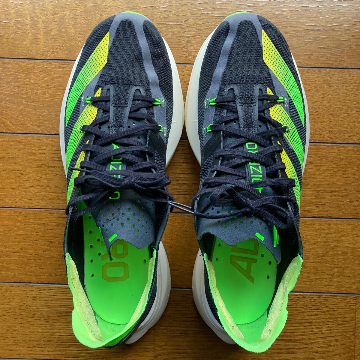 adidas アディダス アディゼロ アディオスプロ3 27.0cm GX6251 ブラック/グリーン