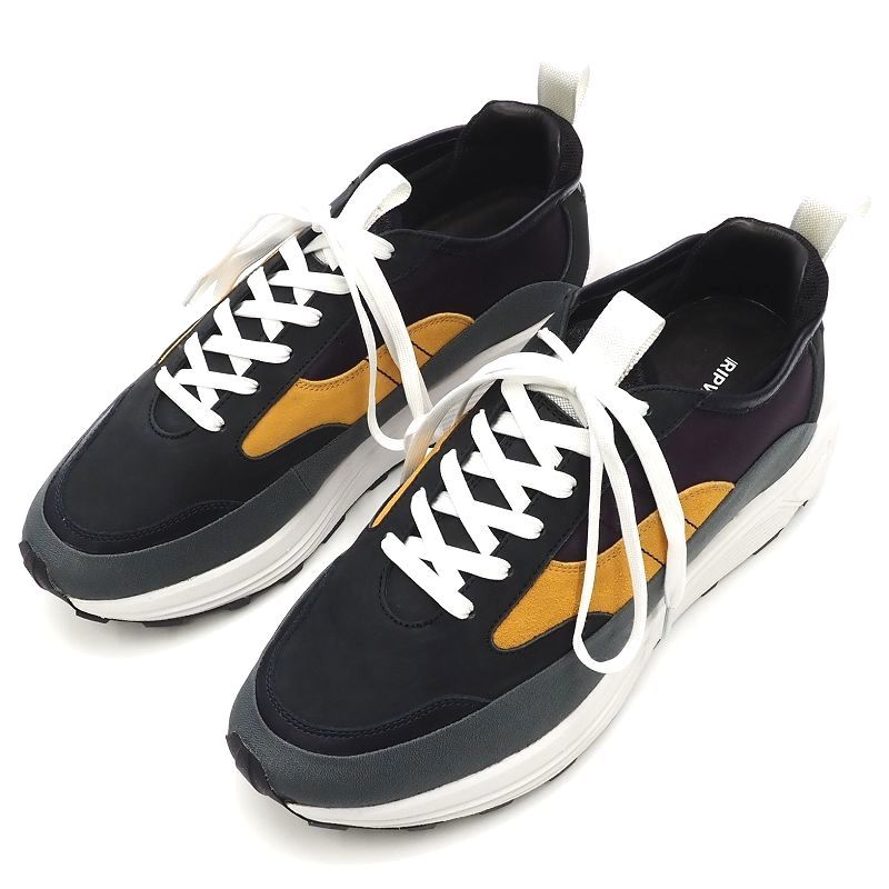 D04340 新品 RIPVANWINKLE/リップ トレーナー スニーカー 【サイズ：43】 ブラック RB-321 Vibramソール リップヴァンウインクル