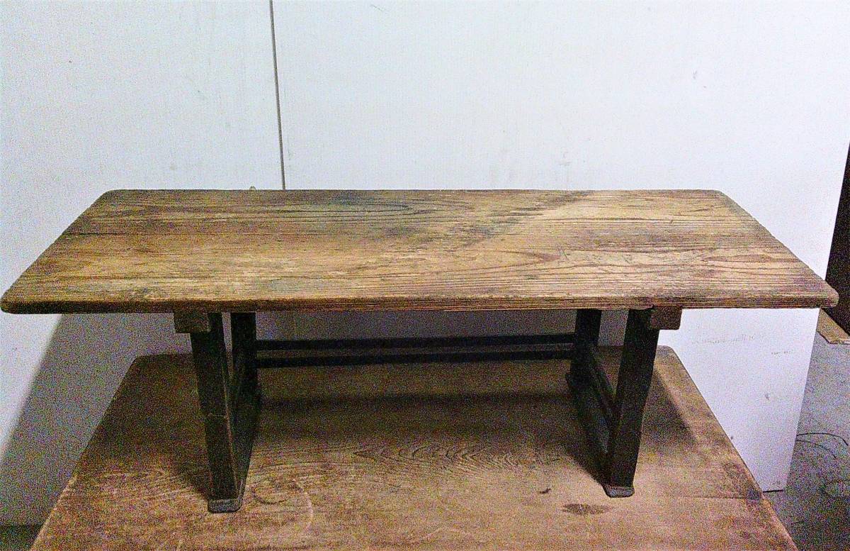 ☆ ろ-985 文机時代物中古勉強机古民具文人机木製テーブル大きさ/約寸 
