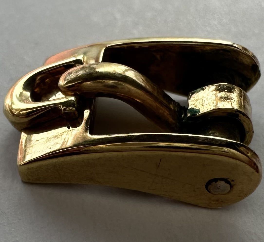 オメガ 6mm 尾錠 OMEGA 金色 GOLD vintage buckle PLAQUE G SWISS バックル ゆ-10の画像2