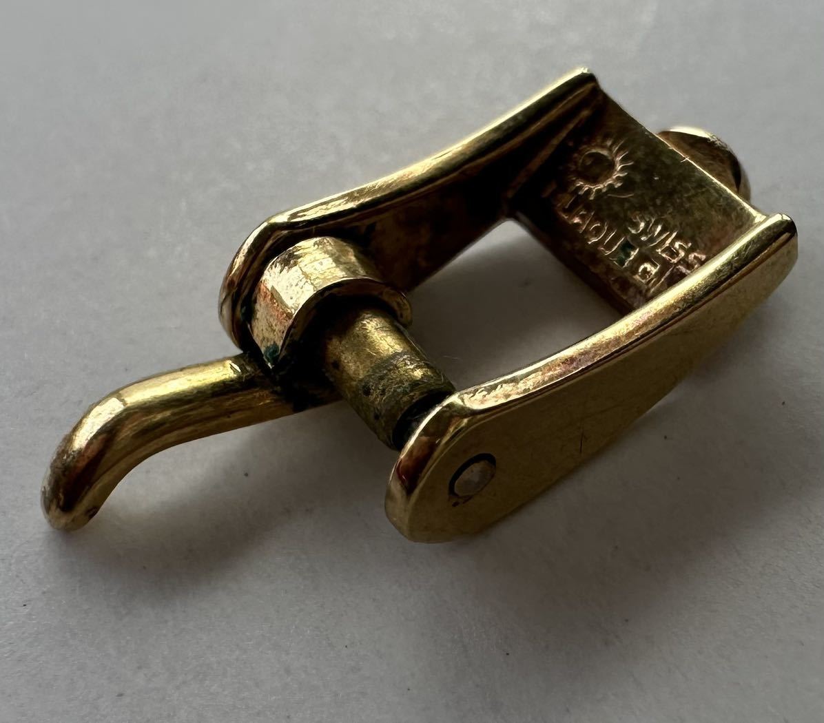 オメガ 6mm 尾錠 OMEGA 金色 GOLD vintage buckle PLAQUE G SWISS バックル ゆ-10の画像9