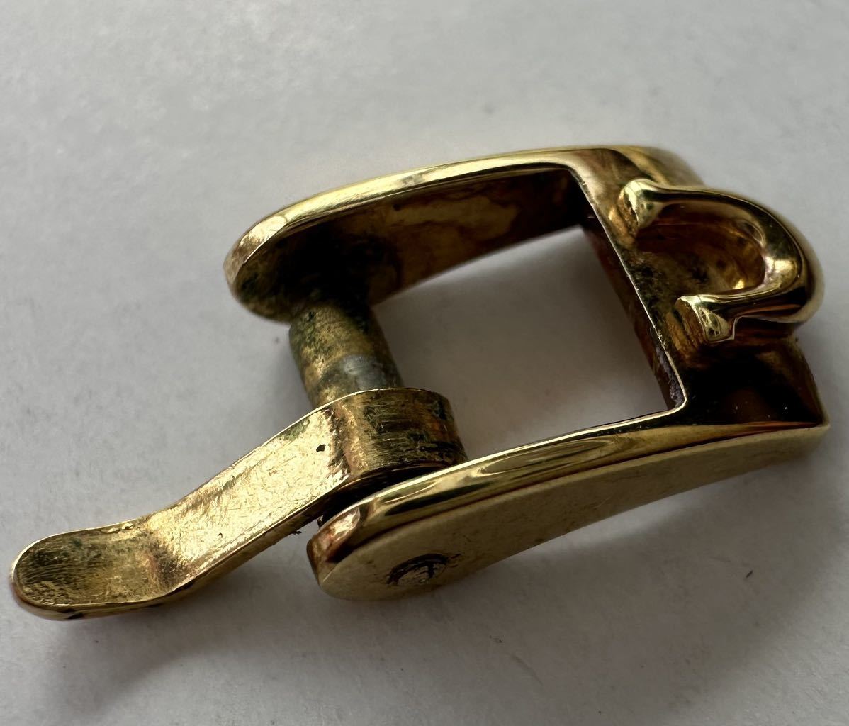 オメガ 6mm 尾錠 OMEGA 金色 GOLD vintage buckle PLAQUE G SWISS バックル ゆ-10の画像10