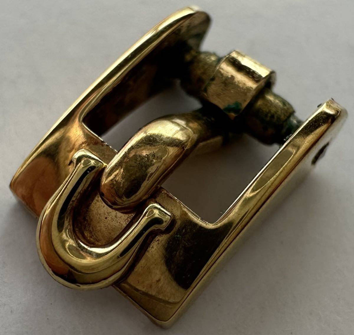 オメガ 6mm 尾錠 OMEGA 金色 GOLD vintage buckle PLAQUE G SWISS バックル ゆ-10の画像1