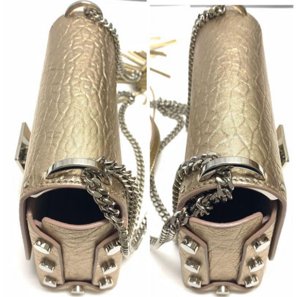 JIMMY CHOO ジミーチュウ チェーンショルダー ピンクゴールド ブランド-