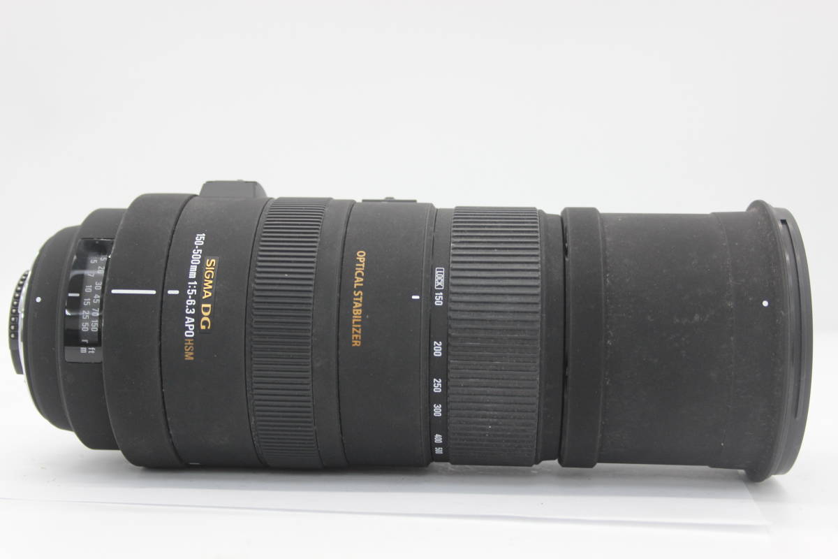 【返品保証】 シグマ Sigma DG OPTICAL STABILIZER 150-500mm F5-6.3 APO HSM ニコンマウント 三脚座 ソフトケース付き レンズ C4319の画像4