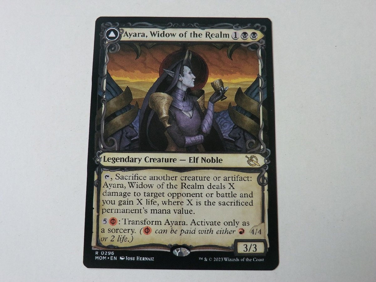 MTG 美品 【王国の未亡人、アヤーラ（ショーケース）】 （レア） 機械兵団の進軍 MOM 英 1枚迄_画像1