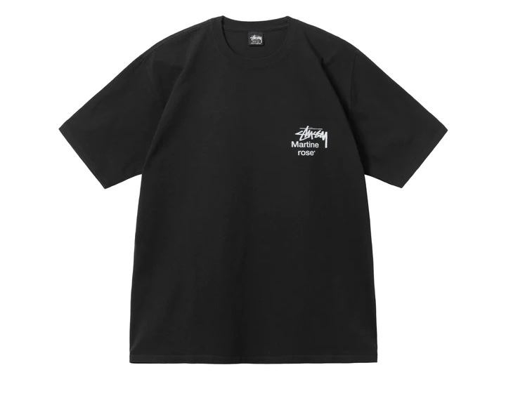 STUSSY MARTINE ROSE COLLAGE PIGMENT DYED TEE BLACK M 新品即決 送料