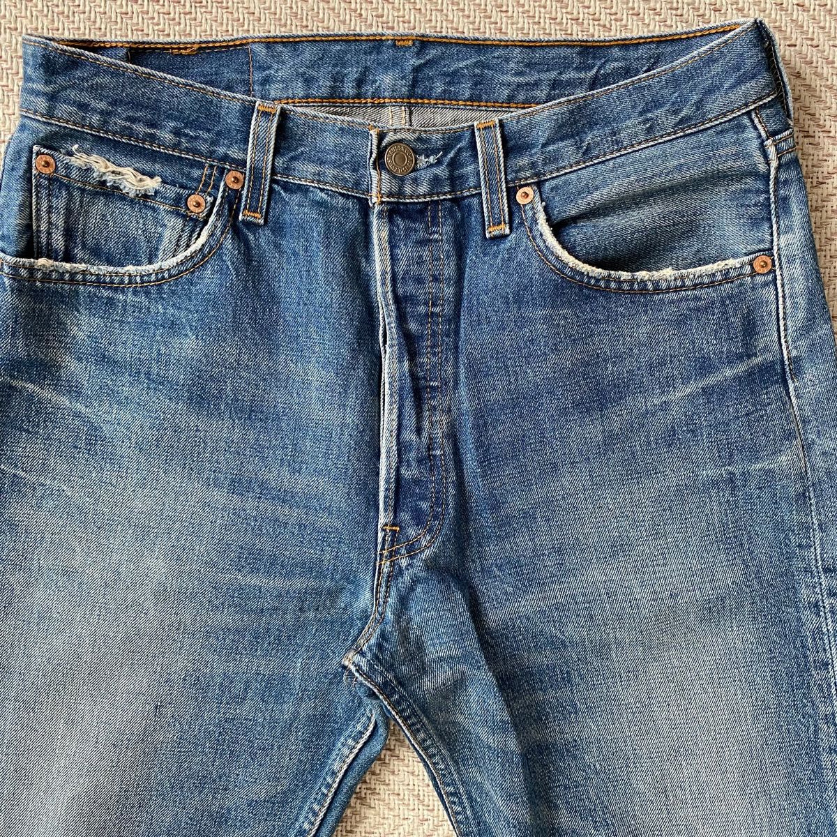 Levi's リーバイス 501 デニム ジーンズ USA製 アメリカ ボタン裏553 00s W33 良カラー グッドレギュラー