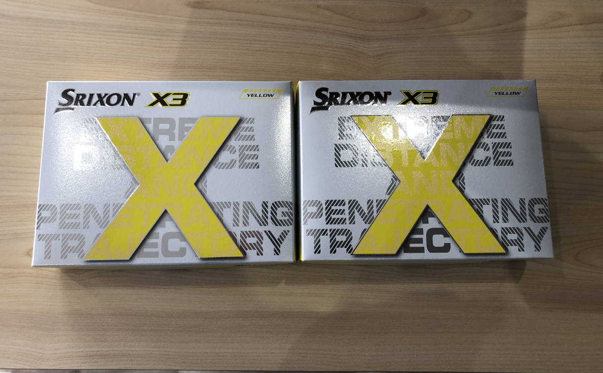 送料無料】 ダンロップ スリクソン X3 ボール SRIXON 2022 イエロー 2ダース 24個 ゴルフボール DUNLOP SNX3YEL 