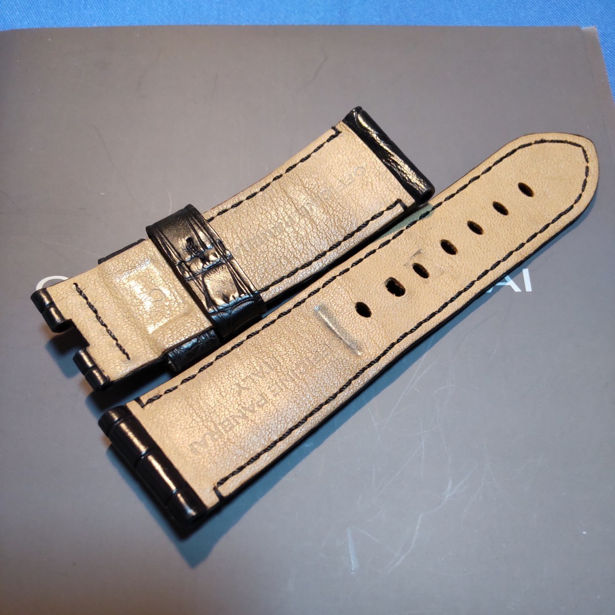 OFFICINE PANERAI オフィチーネ パネライ 純正 正規 カーフ 黒