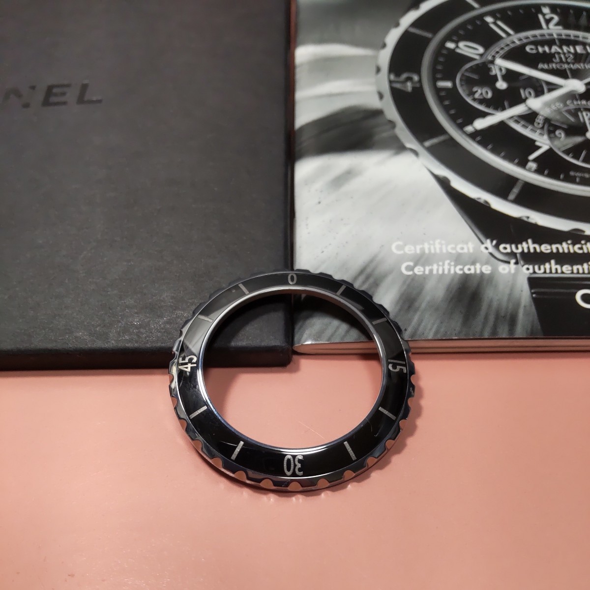 CHANEL J12 黒 BK ベゼル シャネル 純正品 メンズ 38mm ケース 正規品 H1635 付属品 H0685 など 対応