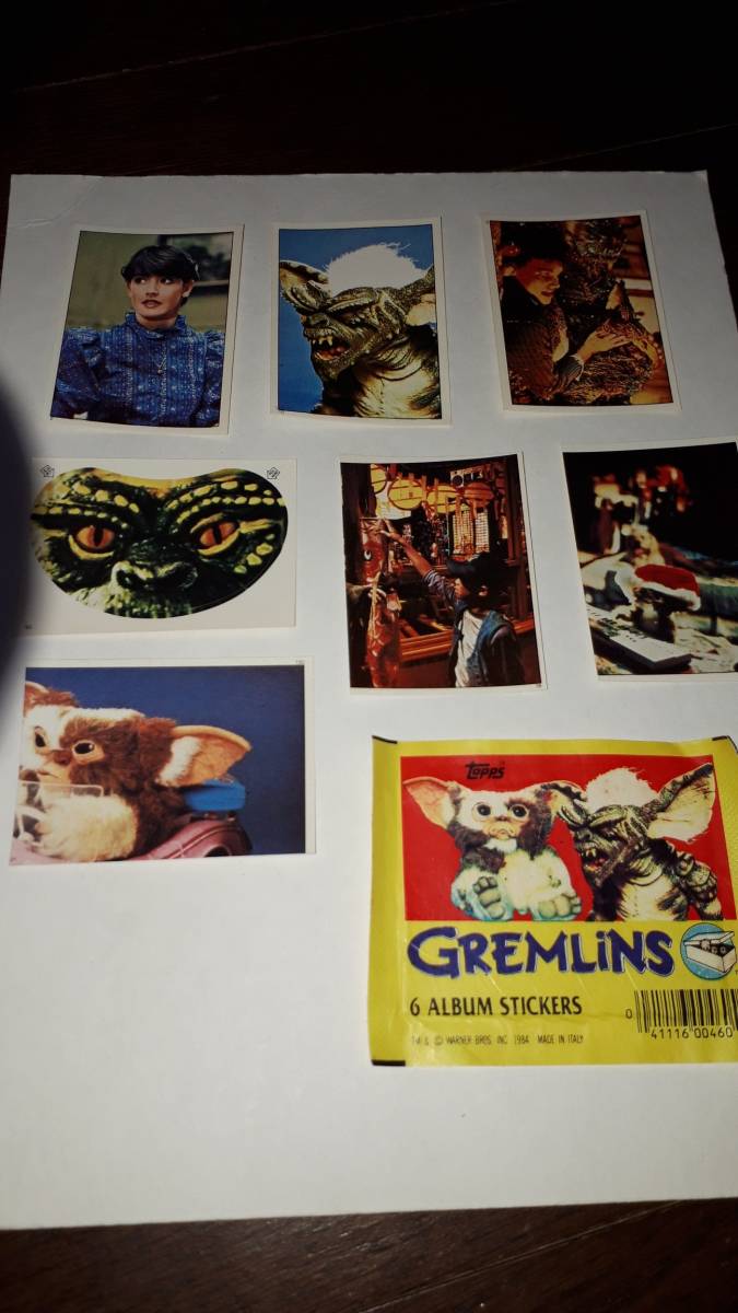グレムリン　ステッカーカード　4パックセット　1984年製　_画像3
