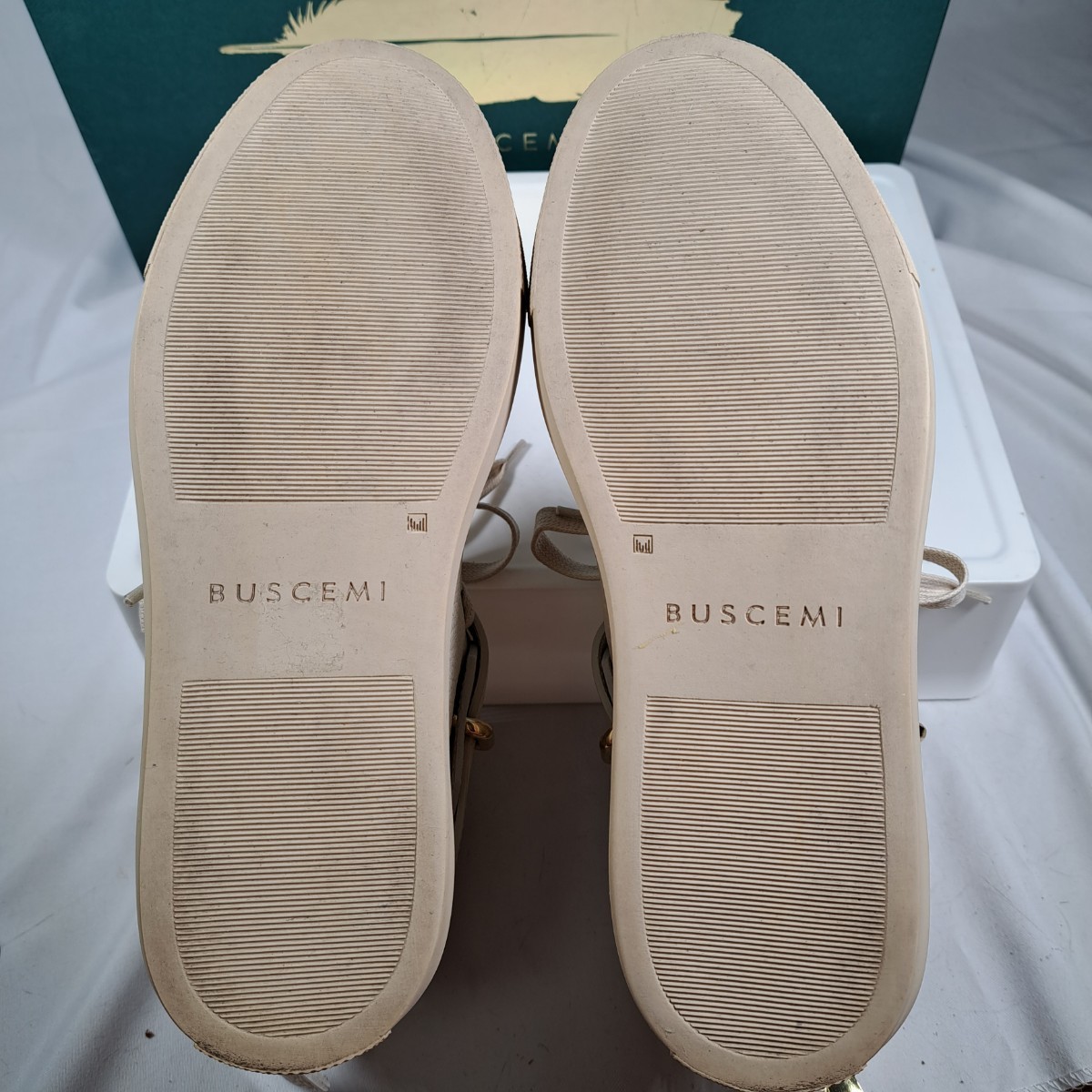 BUSCEMI ブシェミ 100mm ハイカットレザースニーカー 37 美品 南京錠