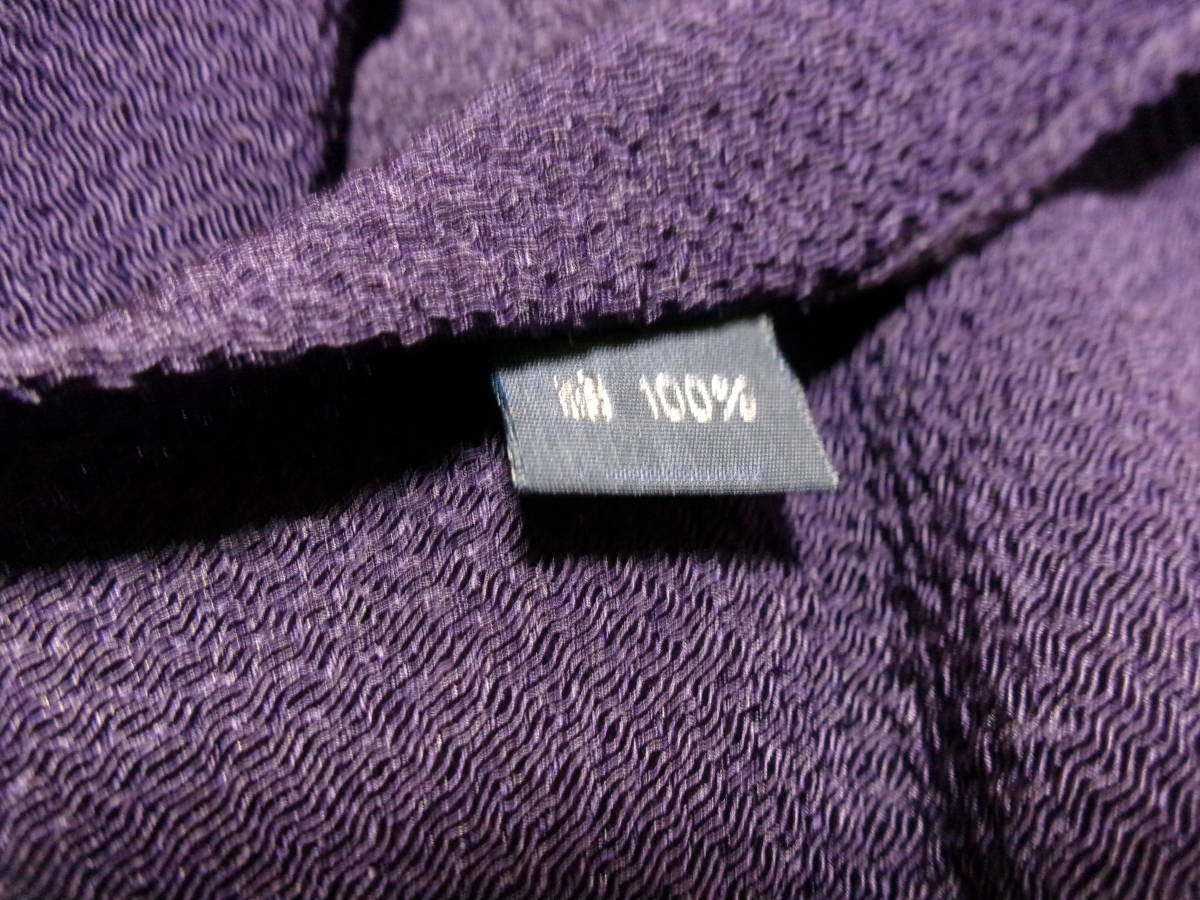  unused goods silk made small furoshiki .. purple remake also 