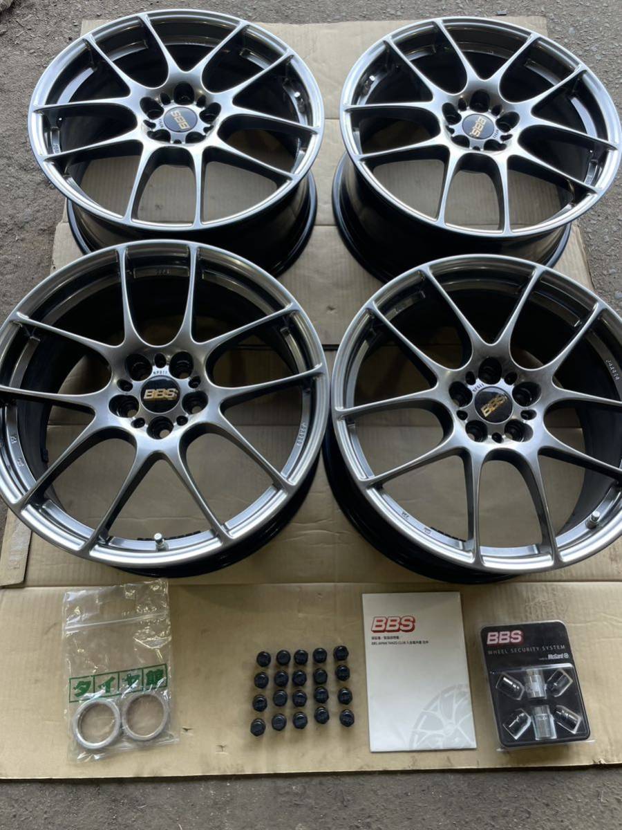 BBS(RF511)アルミホイール4本セット18インチ7.1/2J 100ピッチ5穴+48