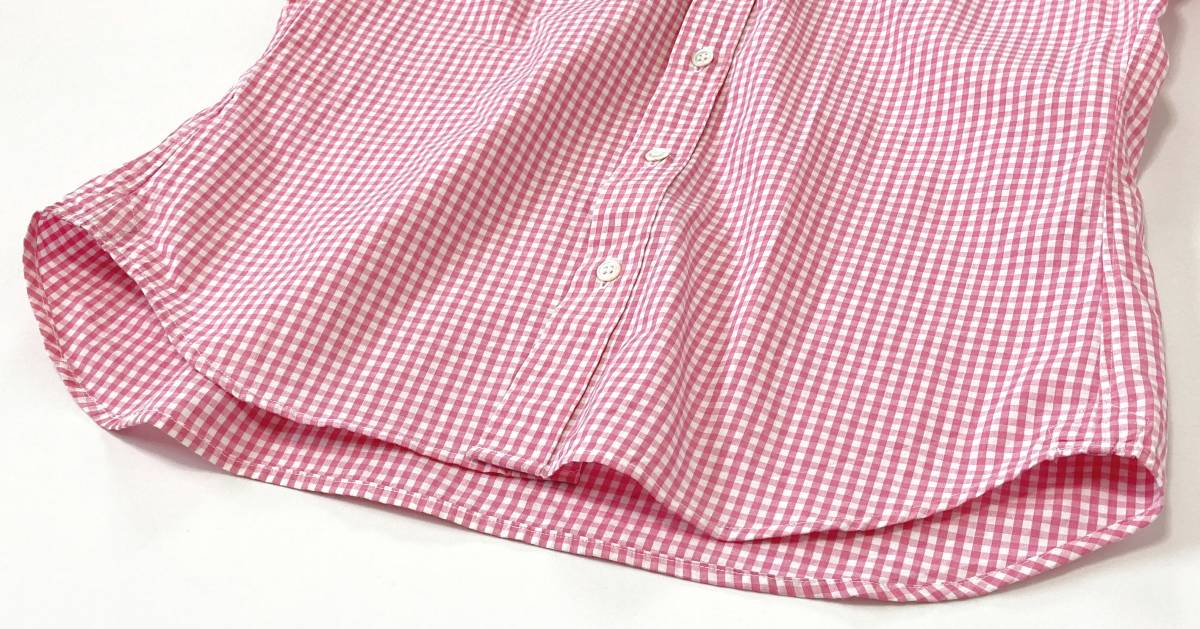 RAY BEAMS Ray Beams розовый длинный рукав серебристый жевательная резинка проверка рубашка размер 0