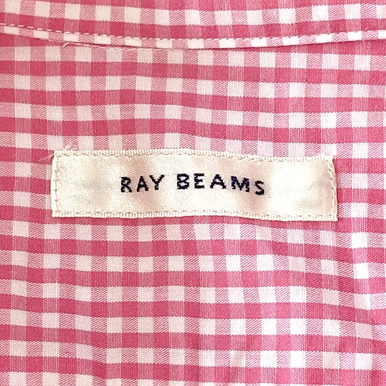 RAY BEAMS Ray Beams розовый длинный рукав серебристый жевательная резинка проверка рубашка размер 0