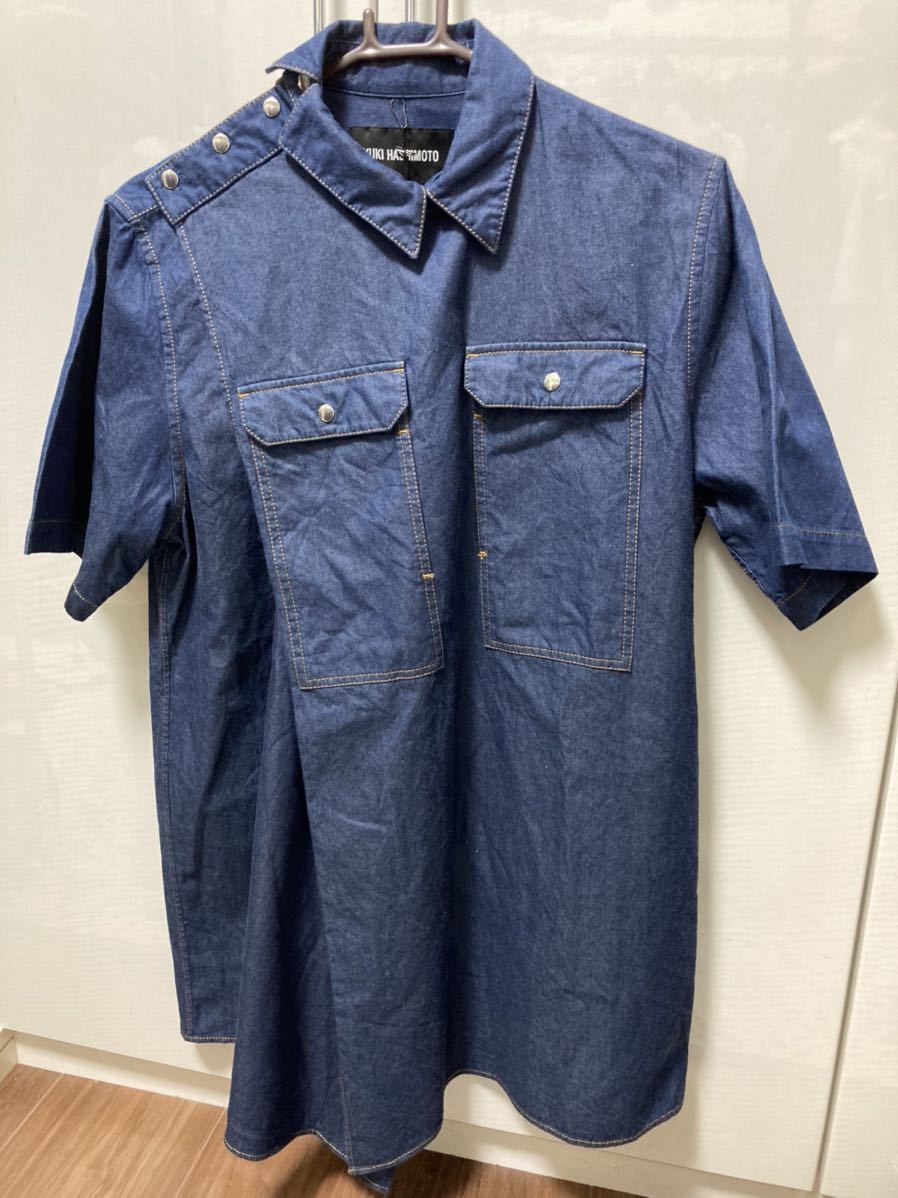 YUKI HASHIMOTO ユウキハシモト 20SS 変形 デニム半袖シャツ-