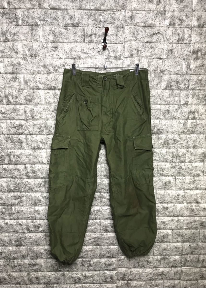 貴重 良品 90s アイルランド軍 実物 P60 コンバットパンツ 1960 Pattern ヴィンテージ カーゴパンツ イギリス軍 ナイジェルケーボン 5 82cm