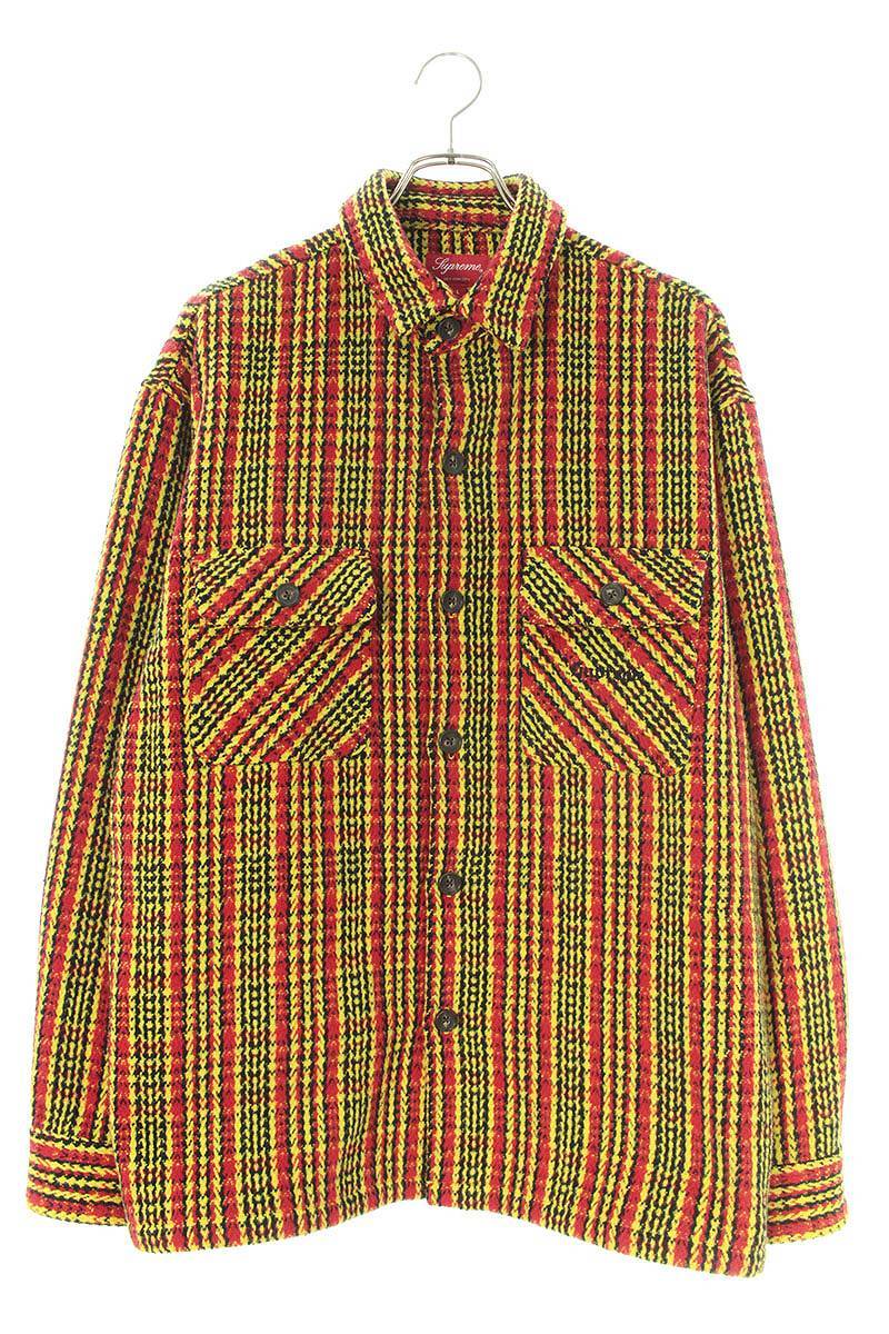 シュプリーム SUPREME サイズ:L ロゴ刺繍長袖シャツ 中古 HJ12