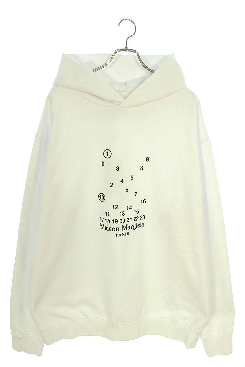 メゾンマルジェラ Maison Margiela 23SS サイズ:XL ロゴエンブロイダリープルオーバーパーカー 新古品 SB01_画像1